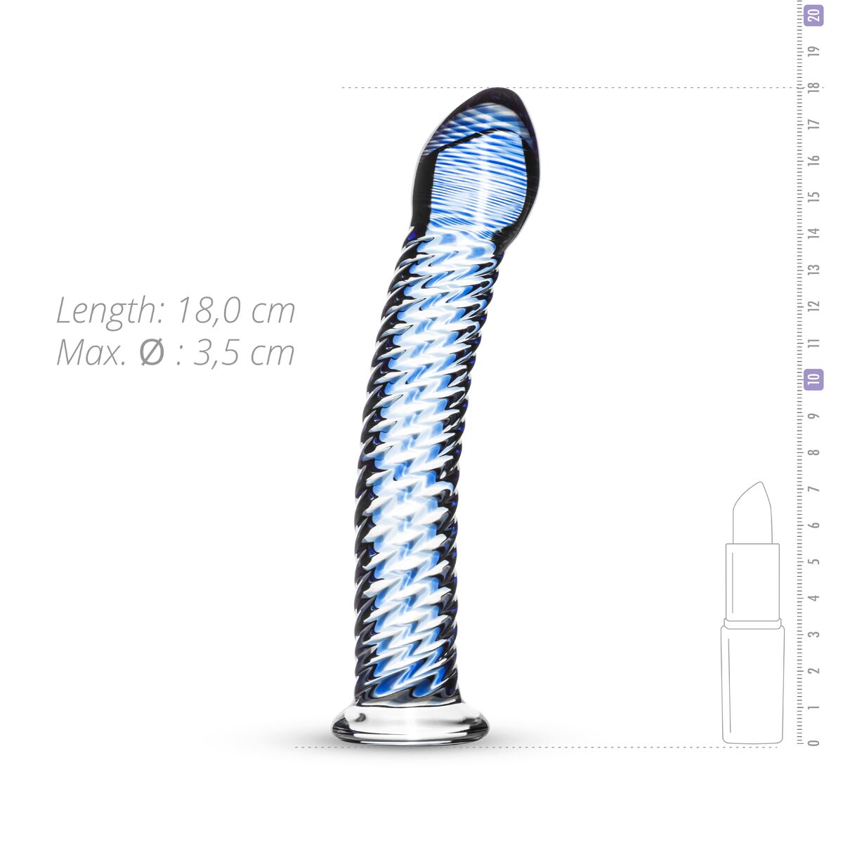 Thumb image for product index 5: Скляний ділдо Gildo Glass Dildo No. 5