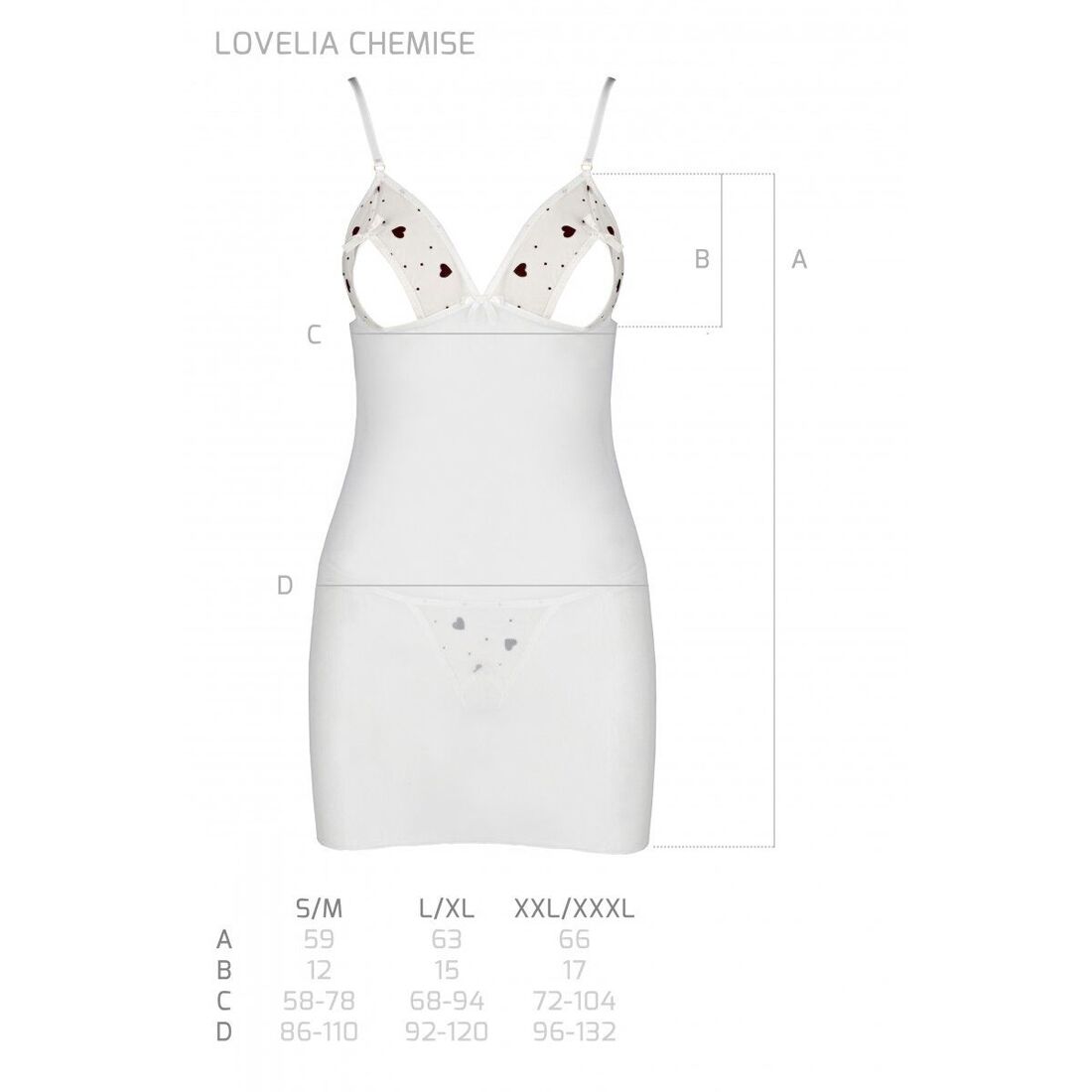 Thumb image for product index 28: Сорочка, стрінги Passion LOVELIA CHEMISE