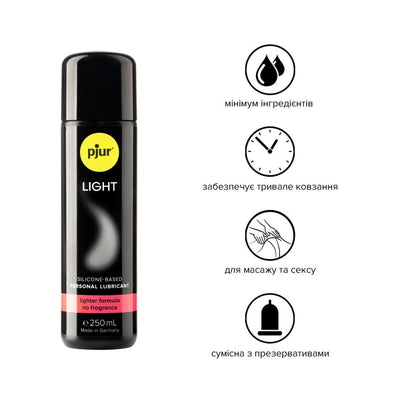 Main image for product index 6: Силіконова змазка pjur Light, рідка, 2в1 для сексу та масажу
