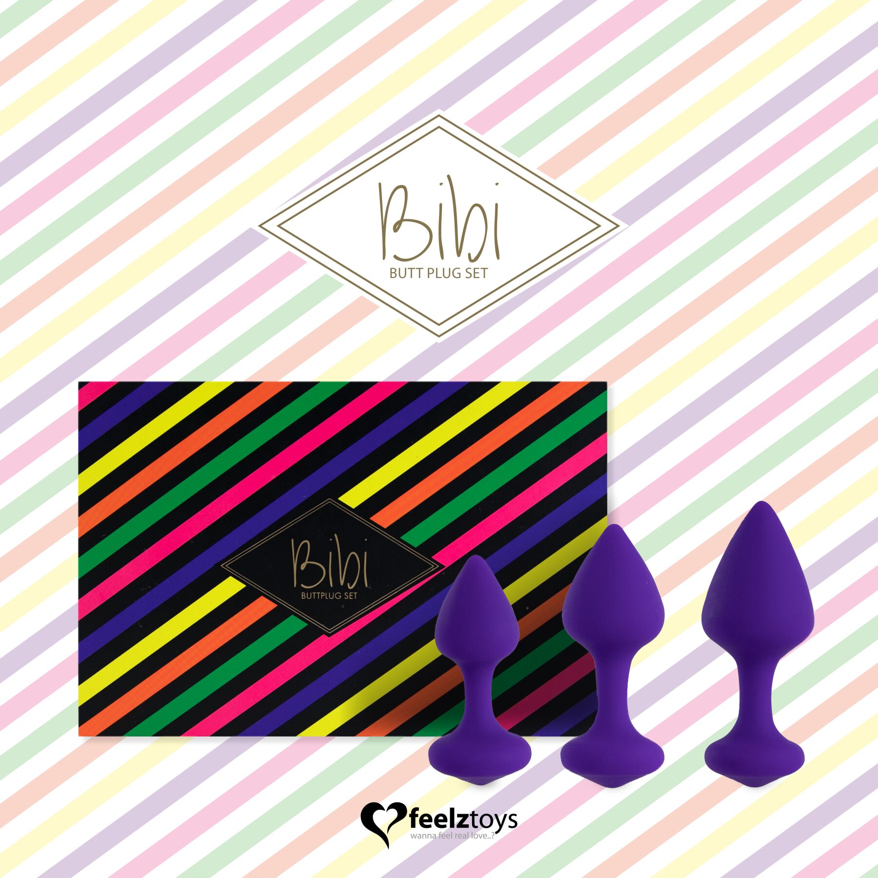 Thumb image for product index 16: Набір силіконових анальних пробок FeelzToys - Bibi Butt Plug Set