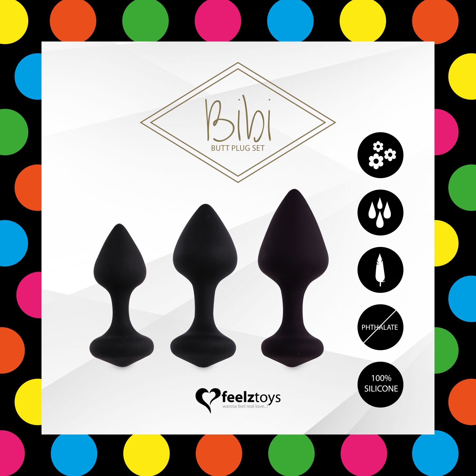 Thumb image for product index 3: Набір силіконових анальних пробок FeelzToys - Bibi Butt Plug Set