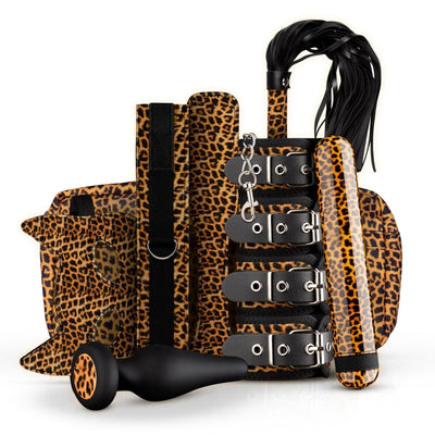 Main image for product index 1: Набор BDSM-аксессуаров Panthra Gato 8-piece set leopard print