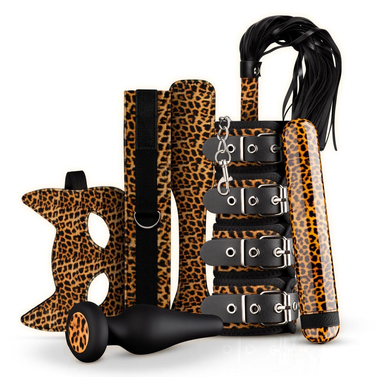 Thumb image for product index 2: Набор BDSM-аксессуаров Panthra Gato 8-piece set leopard print