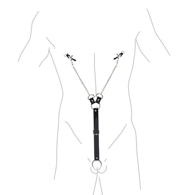 Main image for product index 3: Затискач для сосків з фіксацією на пенісі Art of Sex – Nipple Clamps for Men