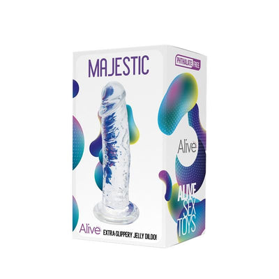 Main image for product index 2: Прозорий фалоімітатор Alive Jelly Dildo Majestic