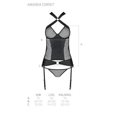 Main image for product index 14: Сітчастий комплект корсет Passion AMANDA CORSET