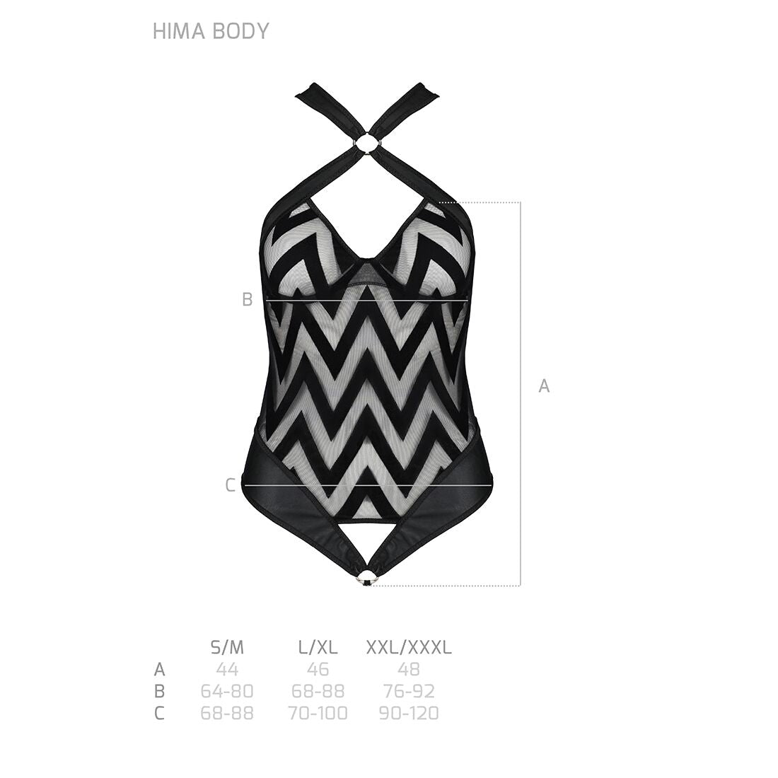 Thumb image for product index 5: Сітчастий боді з халтером Passion Hima Body
