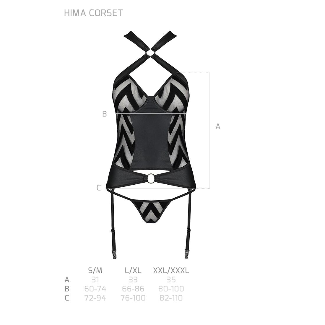 Thumb image for product index 14: Сетчатый комплект Passion HIMA CORSET 