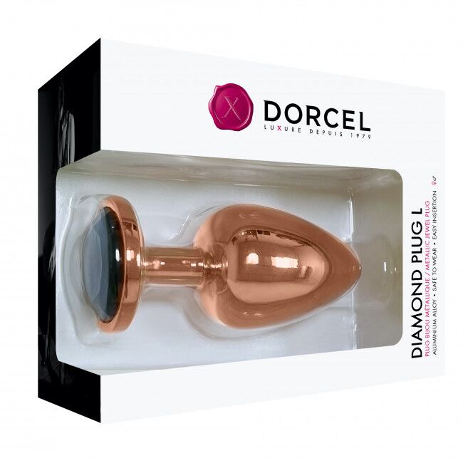 Thumb image for product index 17: Металлическая анальная пробка с украшением в виде кристалла Dorcel - Diamond Plug 