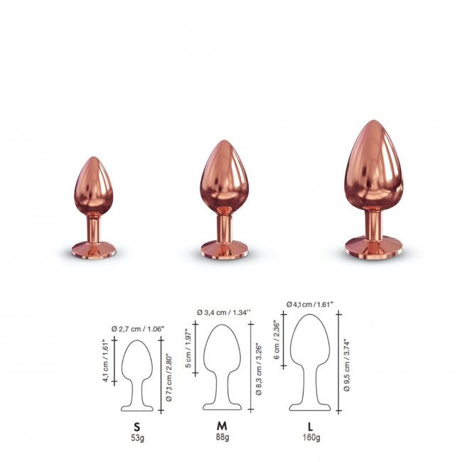 Thumb image for product index 19: Металлическая анальная пробка с украшением в виде кристалла Dorcel - Diamond Plug 