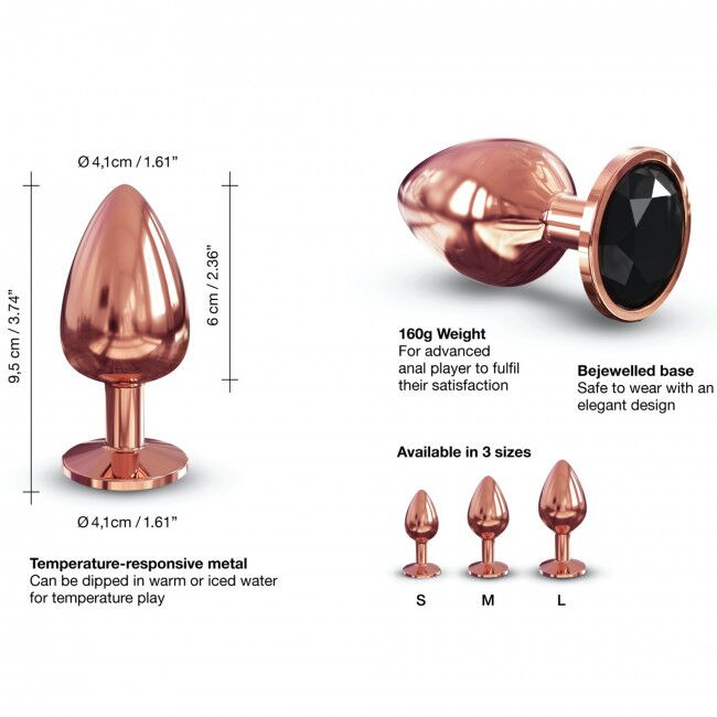 Thumb image for product index 15: Металлическая анальная пробка с украшением в виде кристалла Dorcel - Diamond Plug 