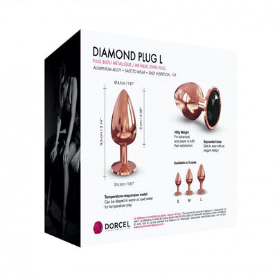 Main image for product index 18: Металлическая анальная пробка с украшением в виде кристалла Dorcel - Diamond Plug 