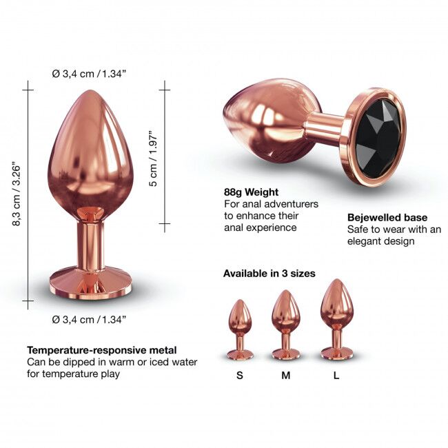 Thumb image for product index 10: Металлическая анальная пробка с украшением в виде кристалла Dorcel - Diamond Plug 