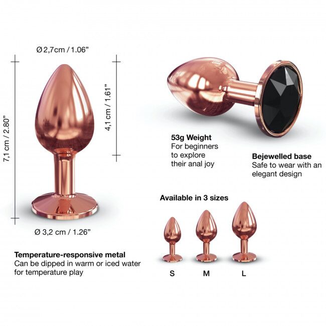 Thumb image for product index 3: Металлическая анальная пробка с украшением в виде кристалла Dorcel - Diamond Plug 