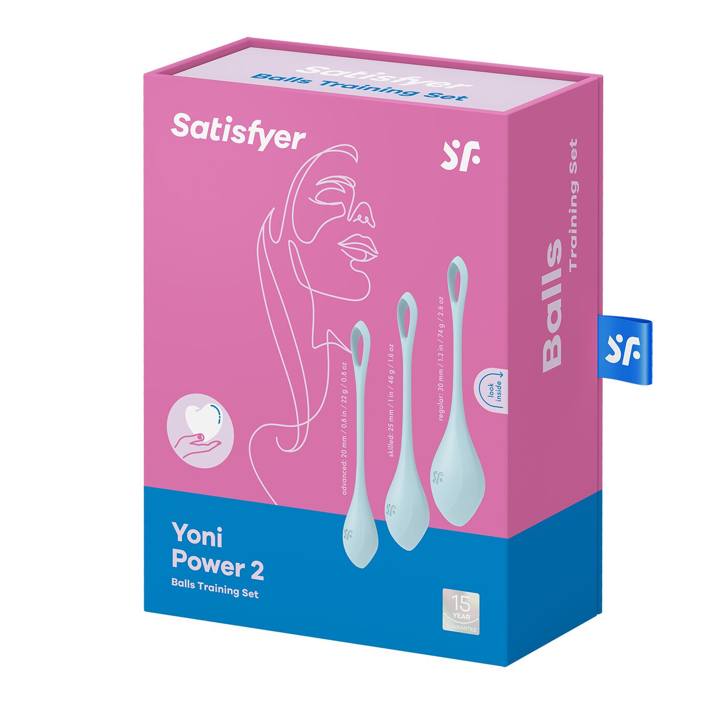 Thumb image for product index 15: Набір йоні намистин Satisfyer Yoni Power 2, диаметр 2-2,5-3см, вес 22-44-73гр