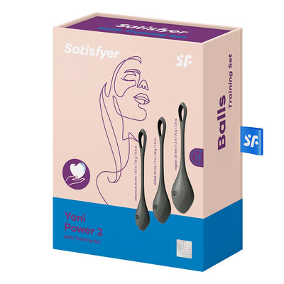 Main image for product index 10: Набір йоні намистин Satisfyer Yoni Power 2, диаметр 2-2,5-3см, вес 22-44-73гр