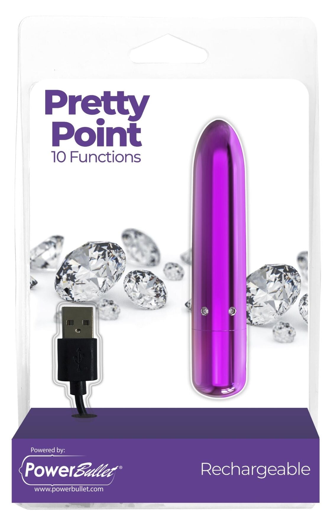 Thumb image for product index 10: Віброкуля PowerBullet - Pretty Point Rechargeable Bullet