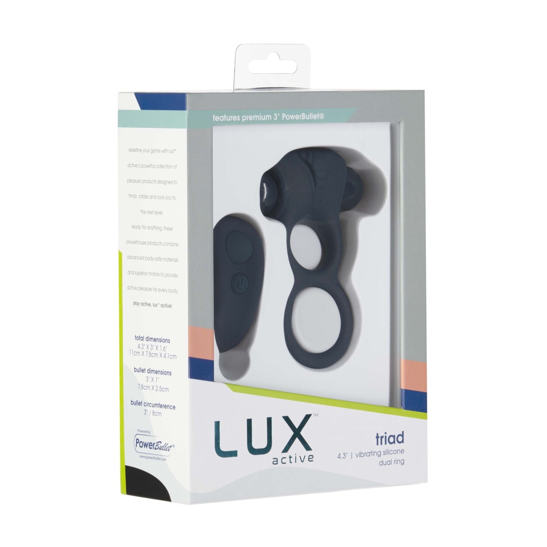 Thumb image for product index 9: Подвійне ерекційне кільце з вібрацією Lux Active-Triad - Vibrating Dual Cock Ring