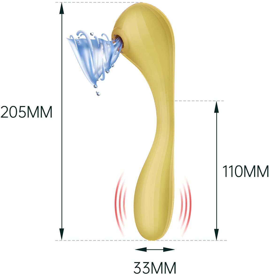 Thumb image for product index 2: Вакуумний вагінально-кліторальний стимулятор Magic Motion Bobi, керування зі смартфона