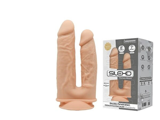 Фалоімітатор подвійний SilexD Double Gusto Flesh Model 1_