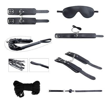 Main image for product index 1: Набор БДСМ аксессуаров Alive Secret Desires Black BDSM Kit (8 pcs) 