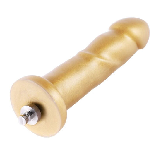 Золотий фалоімітатор Hismith Golden Silicone Dildo, система KlicLok