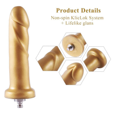 Main image for product index 2: Золотой фаллоимитатор Hismith Silicone Dildo, система KlicLok