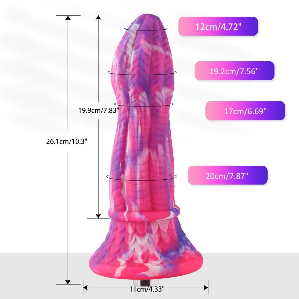 Thumb image for product index 3: Фалоімітатор для секс-машин Hismith Silicone Monster Dildo Series, KlicLok та присоска