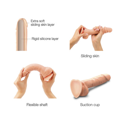 Main image for product index 10: Реалистичный фаллоимитатор Strap-On-Me Sliding Skin Realistic Dildo, эффект подвижной кожи