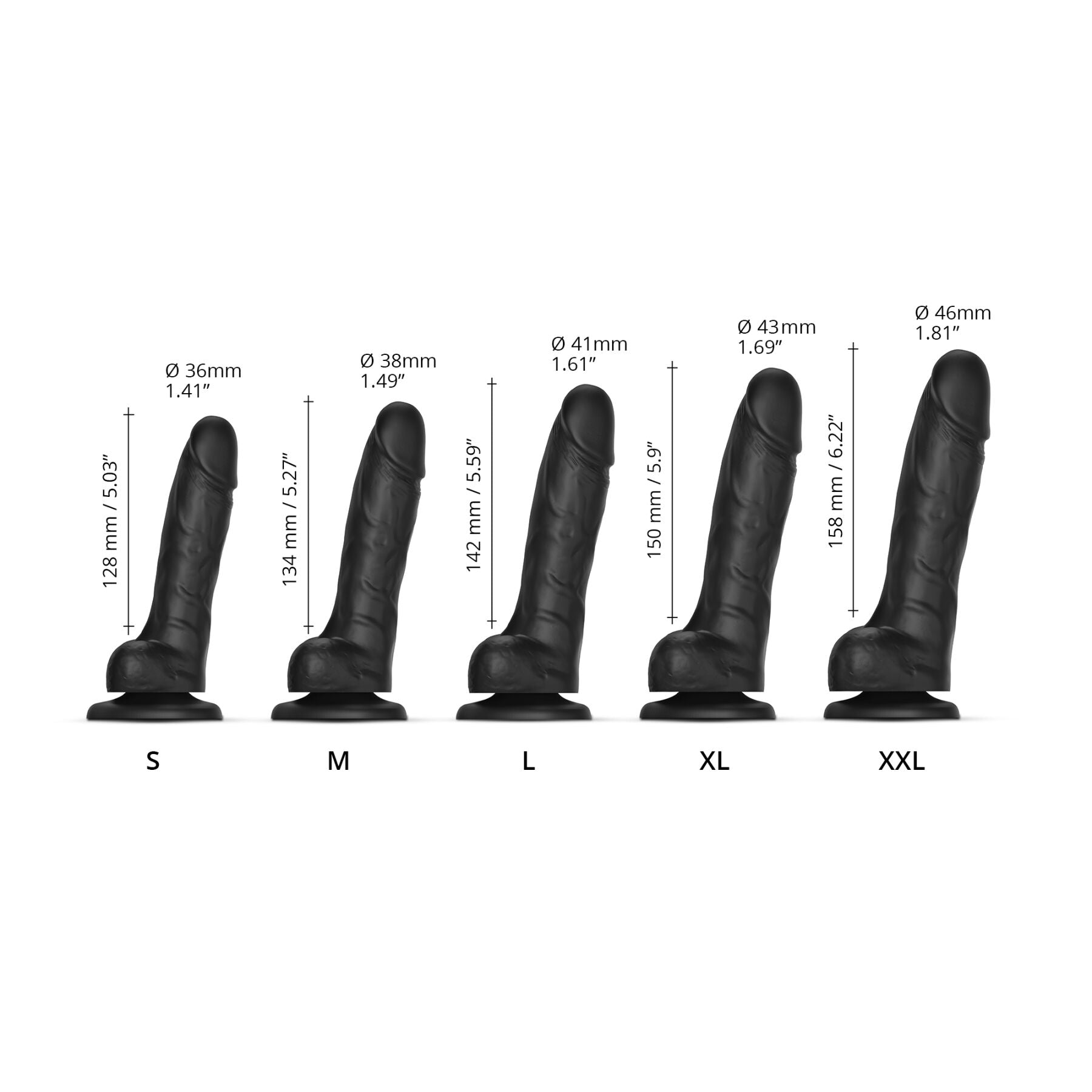 Thumb image for product index 19: Реалистичный фаллоимитатор Strap-On-Me Sliding Skin Realistic Dildo, эффект подвижной кожи