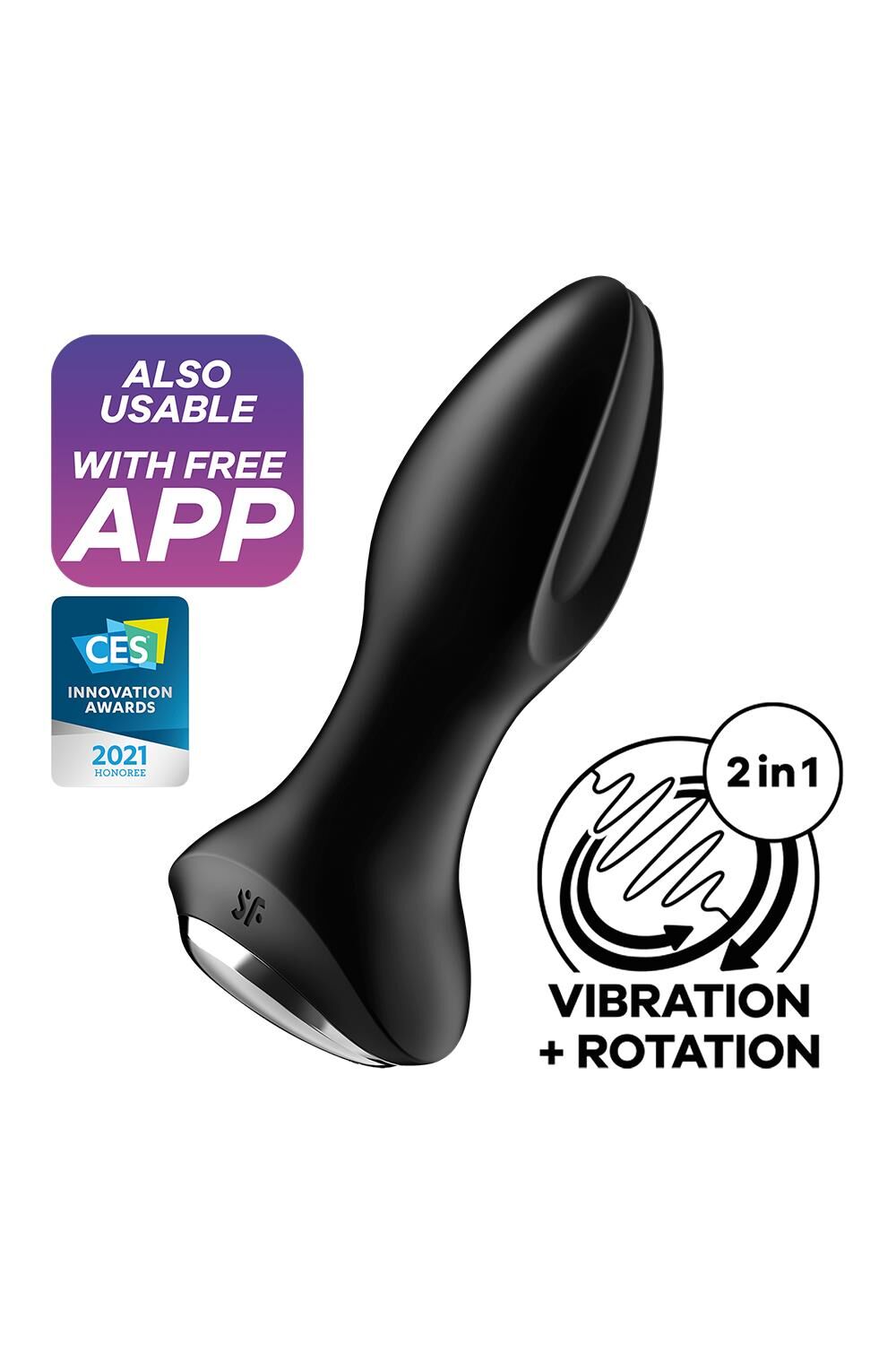 Thumb image for product index 8: Анальна смарт-вібропробка із перлинним масажем Satisfyer Rotator Plug 2+