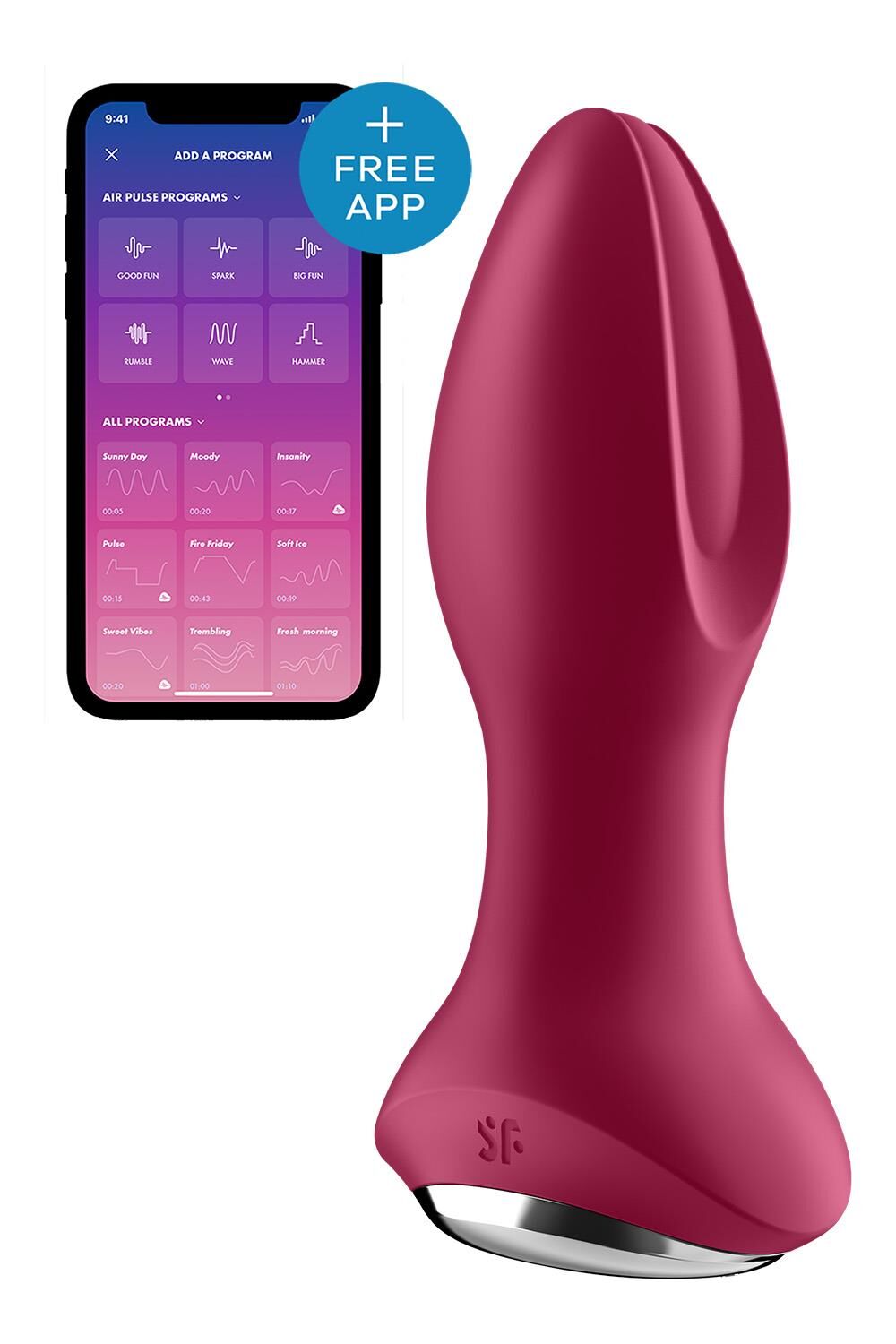 Thumb image for product index 10: Анальна смарт-вібропробка із перлинним масажем Satisfyer Rotator Plug 2+