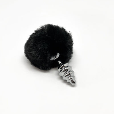 Main image for product index 2: Металлическая анальная пробка Кроличий хвостик Alive Fluffy Twist Plug