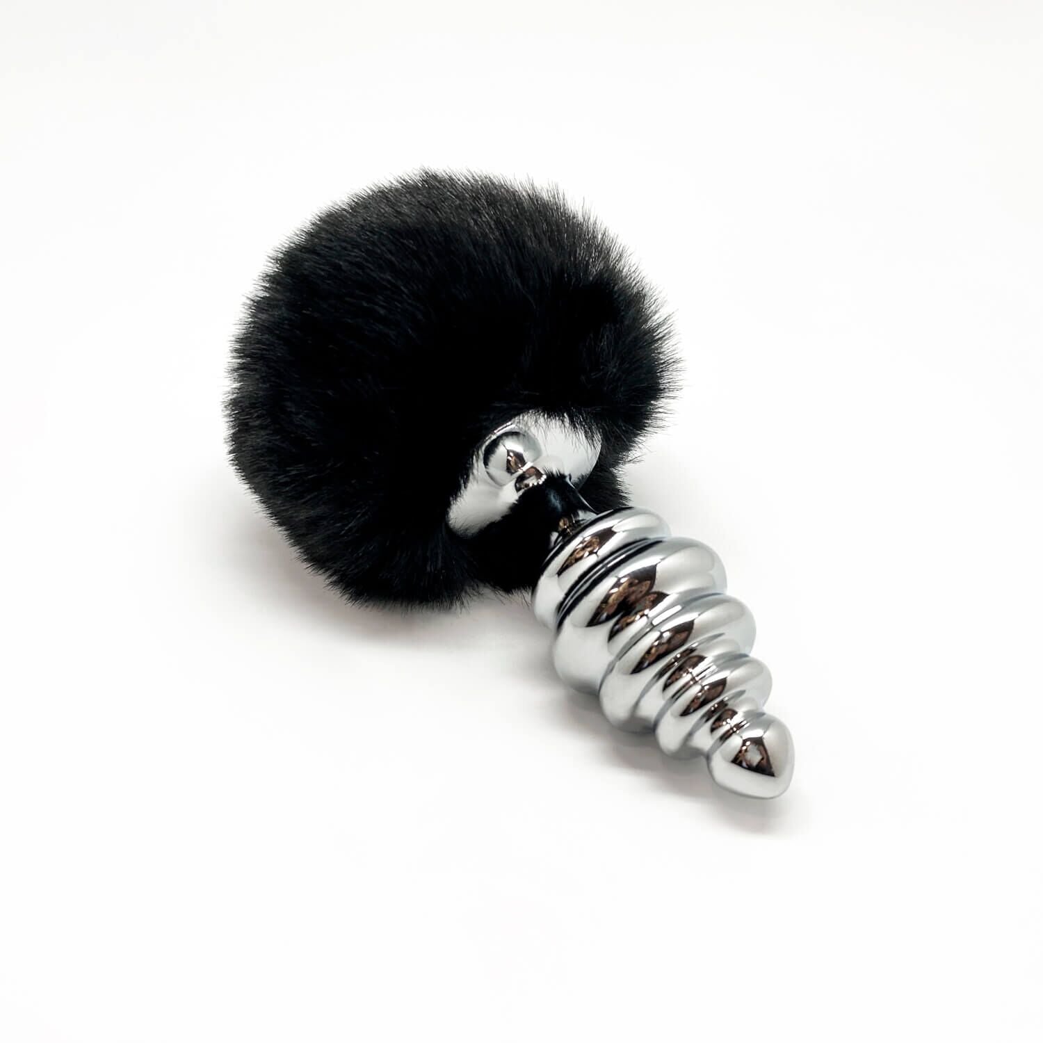 Thumb image for product index 18: Металлическая анальная пробка Кроличий хвостик Alive Fluffy Twist Plug