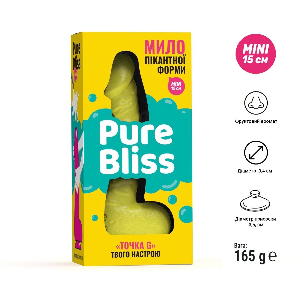 Thumb image for product index 62: Крафтове мило-член із присоскою Pure Bliss MINI