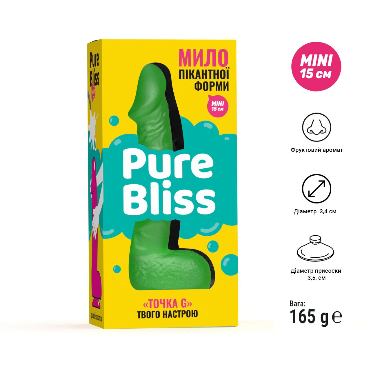 Thumb image for product index 30: Крафтове мило-член із присоскою Pure Bliss MINI