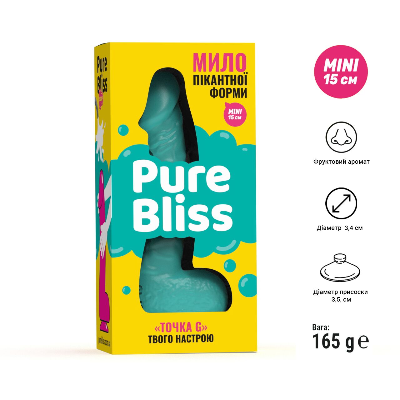 Thumb image for product index 70: Крафтове мило-член із присоскою Pure Bliss MINI