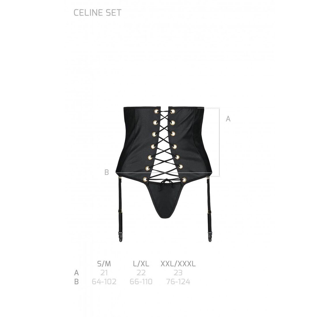 Thumb image for product index 14: Пояс-корсет з екошкіри Passion CELINE SET