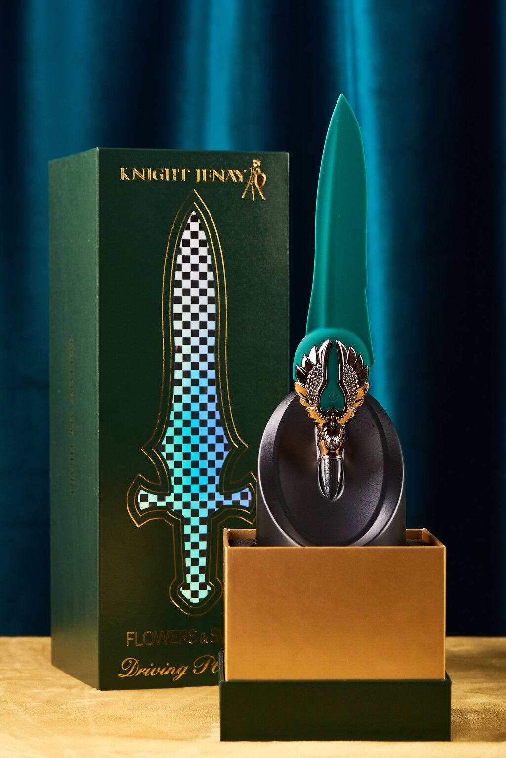 Thumb image for product index 6: Вишуканий вібратор Knight Jenay FLOWERS & SWORD, маска, стрічка та лубрикант у комплекті