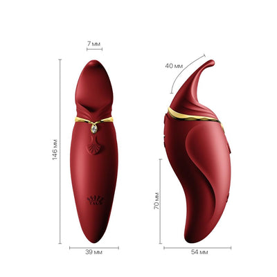 Main image for product index 11: Вибратор 2в1 с язычком Zalo — Hero Twi , кристалл Swarovski
