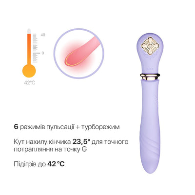 Main image for product index 4: Пульсатор із підігрівом Zalo Sweet Magic - Desire