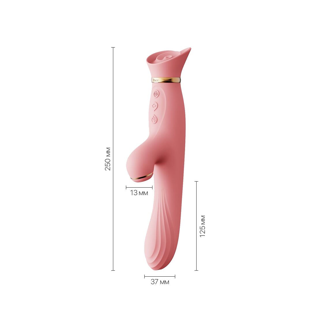 Thumb image for product index 2: Вибратор с подогревом и вакуумной стимуляцией клитора Zalo - ROSE Vibrator