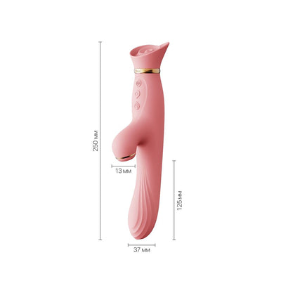 Main image for product index 2: Вибратор с подогревом и вакуумной стимуляцией клитора Zalo - ROSE Vibrator