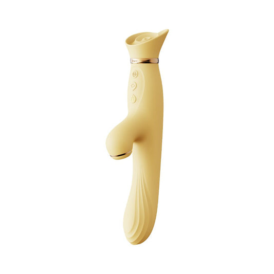 Вібратор з підігрівом та вакуумною стимуляцією клітора Zalo - ROSE Vibrator