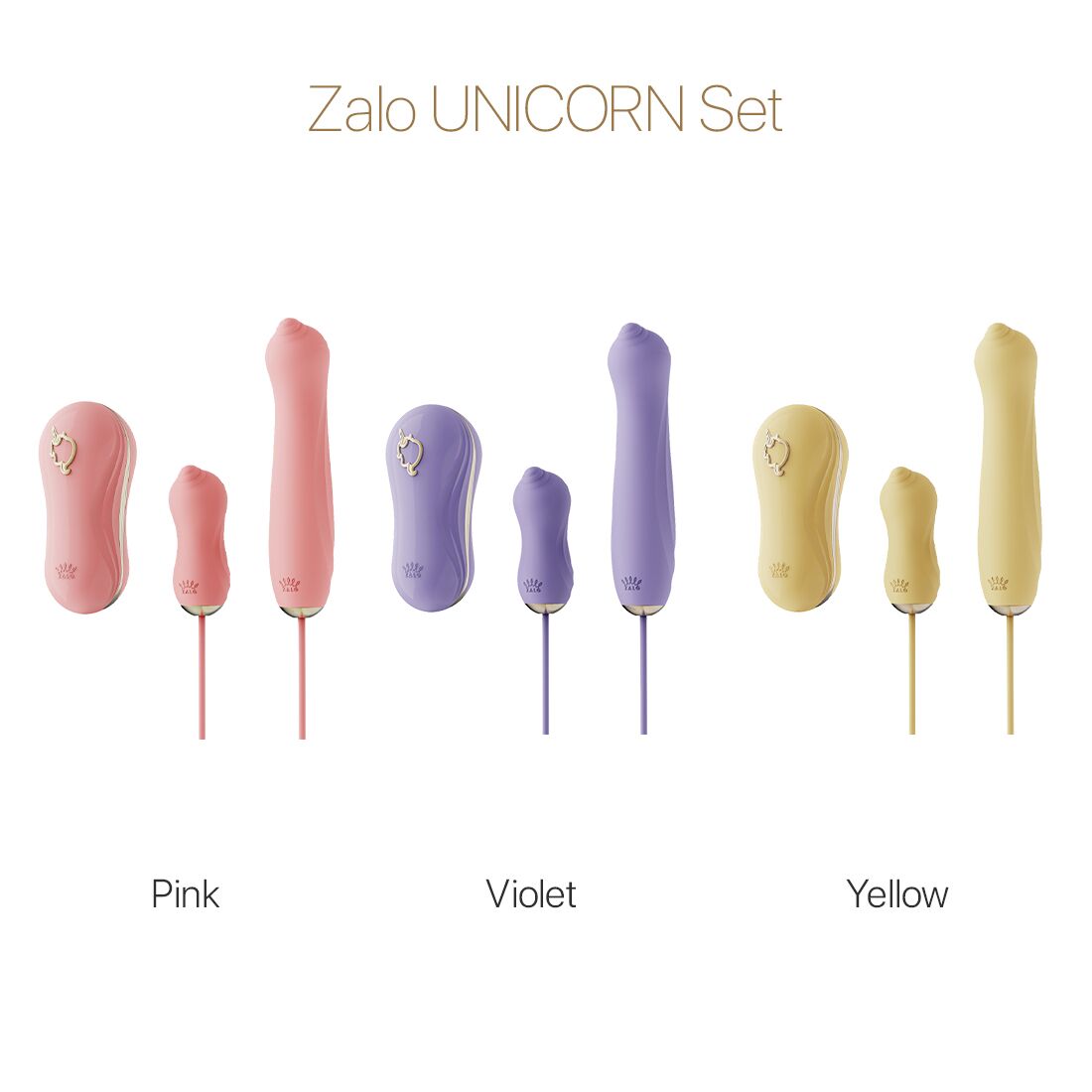 Thumb image for product index 16: Набір 3в1 Zalo – UNICORN Set, віброяйце, пульсатор, вакуумний стимулятор