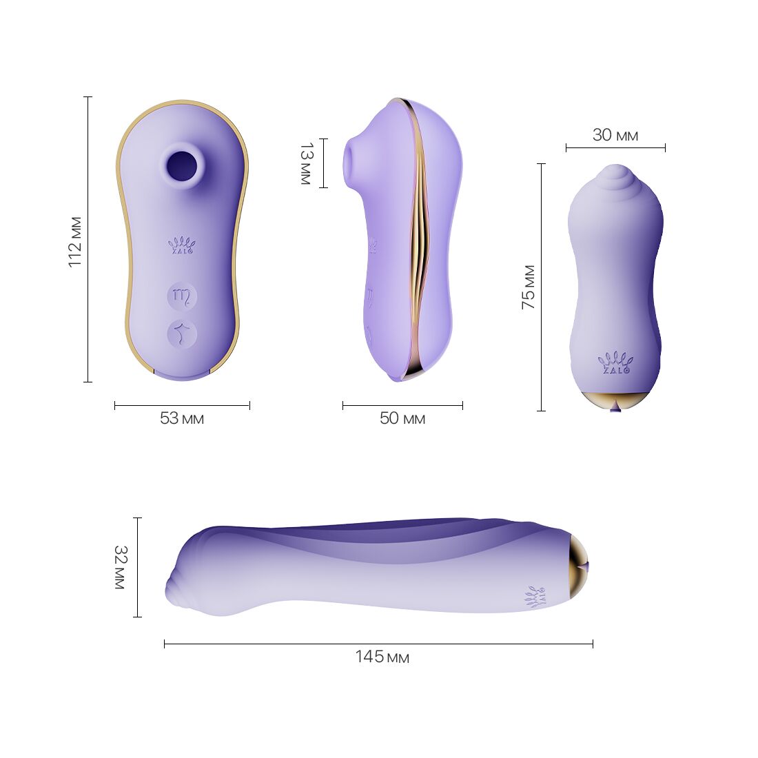 Thumb image for product index 18: Набір 3в1 Zalo – UNICORN Set, віброяйце, пульсатор, вакуумний стимулятор