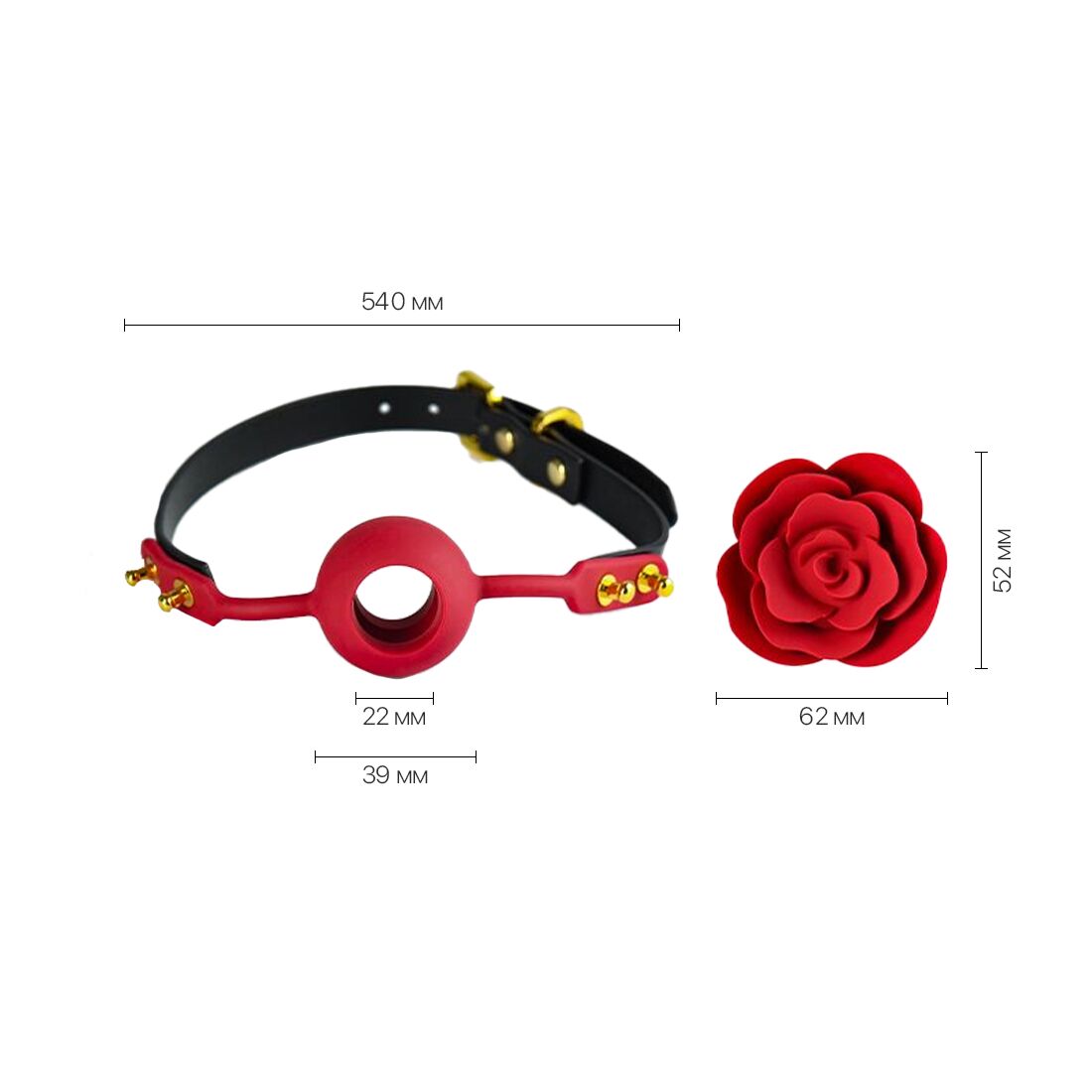 Thumb image for product index 2: Роскошный кляп в виде розы Zalo - Rose Ball Gag