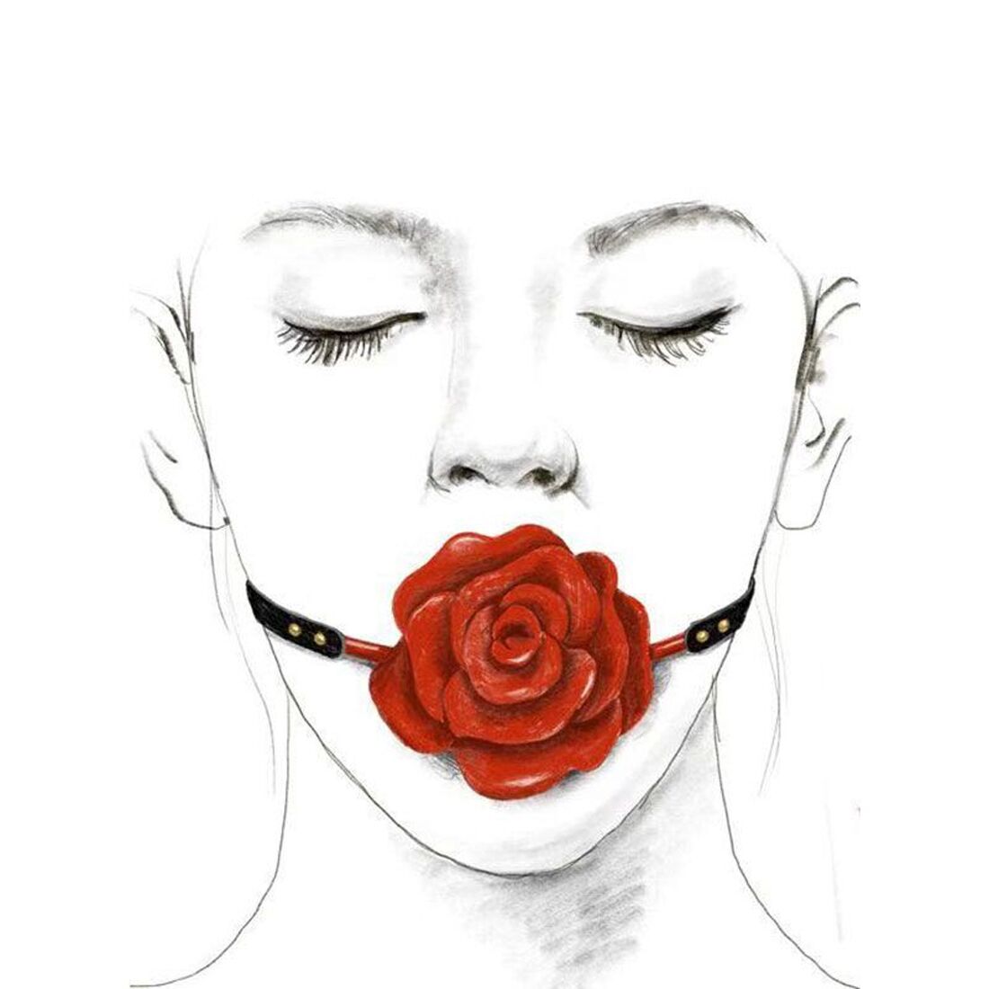 Thumb image for product index 4: Роскошный кляп в виде розы Zalo - Rose Ball Gag