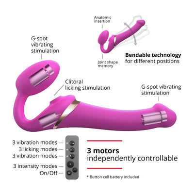 Main image for product index 12: Безремневой вибрострапон с вакуумной стимуляцией Strap-On-Me MULTI ORGASM