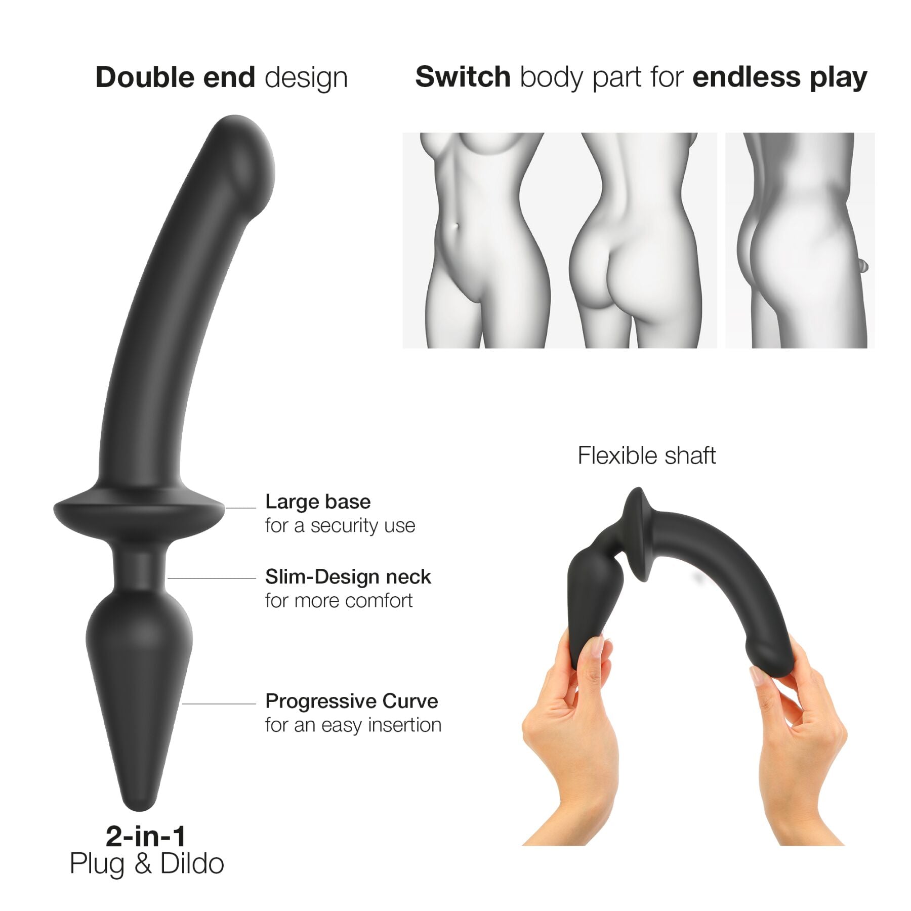 Thumb image for product index 2: Анальна пробка з ділдо 2в1 Strap-On-Me SWITCH PLUG-IN DILDO